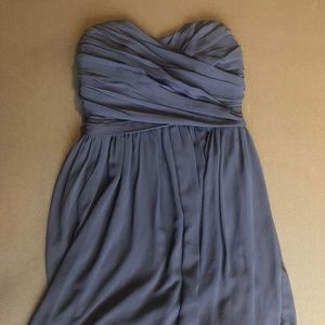 Navy Blue Strapless Dress